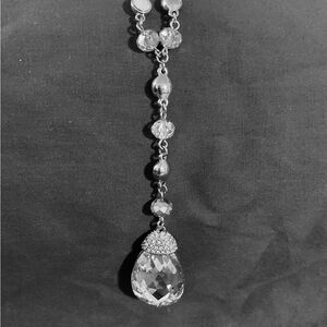 Perfect Statement Necklace 32” Long & 1” Extender Huge “Diamond”